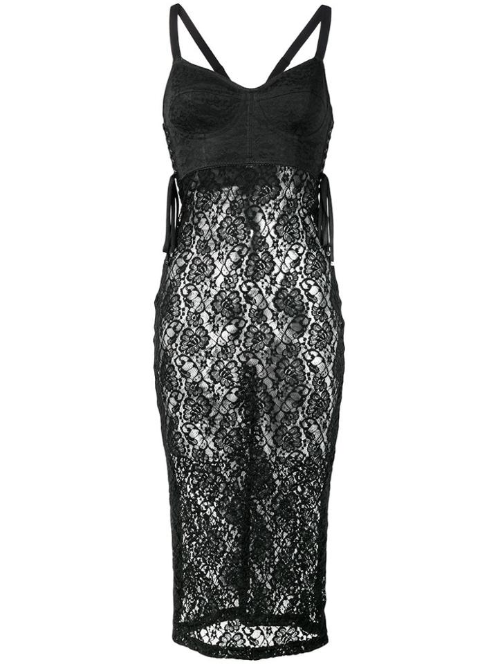 Dolce & Gabbana Lace-layered Cami-dress - Black