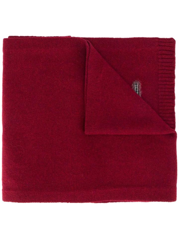 Pringle Of Scotland Logo-insert Scarf - Red