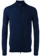 Armani Jeans Zipped Cardigan, Men's, Size: Large, Blue, Wool