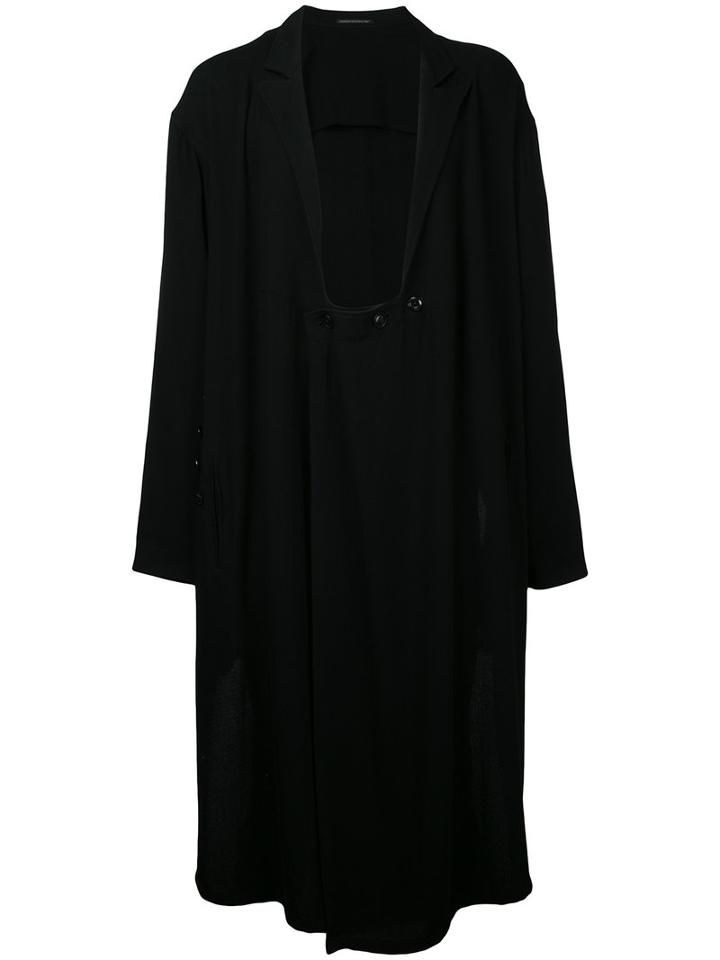 Yohji Yamamoto - Slouched Coat - Men - Rayon - 3, Black, Rayon