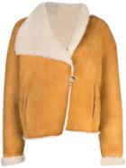 Lth Jkt Sky Reversible Teddy Jacket - Brown