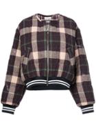 Natasha Zinko Checked Bomber Jacket - Pink