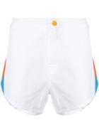 Msgm Side Stripe Swim Shorts - White