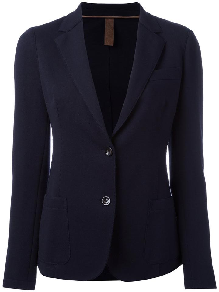 Eleventy - Two-button Blazer - Women - Cotton/nylon/spandex/elastane/viscose - 44, Blue, Cotton/nylon/spandex/elastane/viscose