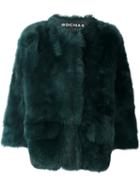 Rochas Fur Jacket, Women's, Size: 40, Green, Lamb Fur/polyester