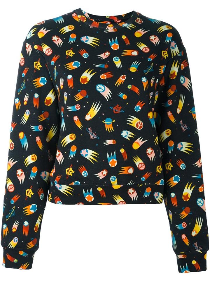 Love Moschino 'space' Print Sweatshirt