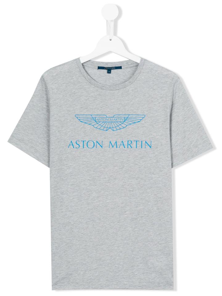 Aston Martin Kids - Logo Print T-shirt - Kids - Cotton - 14 Yrs, Grey
