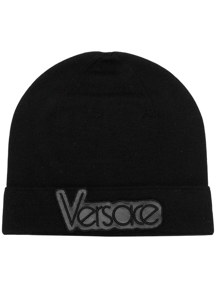 Versace Perfectly Fitted Knitted Hat - Black