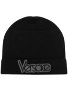 Versace Perfectly Fitted Knitted Hat - Black