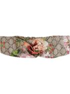 Gucci - Blooms Print Silk Headband - Women - Silk - One Size, Nude/neutrals, Silk