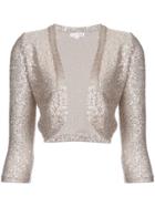 Oscar De La Renta Sequined Bolero - Metallic
