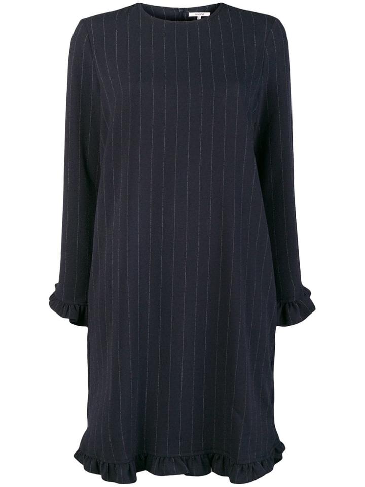 Ganni Pin Striped Shift - Blue