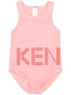 Kenzo Kids Logo Swimsuit - Pink