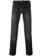 Philipp Plein Biker Straight Jeans - Black