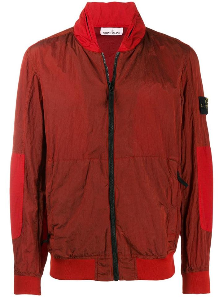 Stone Island Compass Badge Bomber Jacket - Red