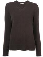 The Row V-neck Jumper - Brown