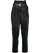Pinko High-waisted Belted Trousers - Black