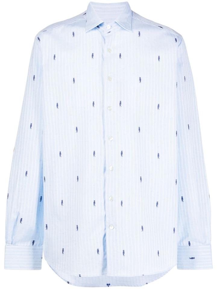 Etro Woodpecker Slim-fit Shirt - Blue