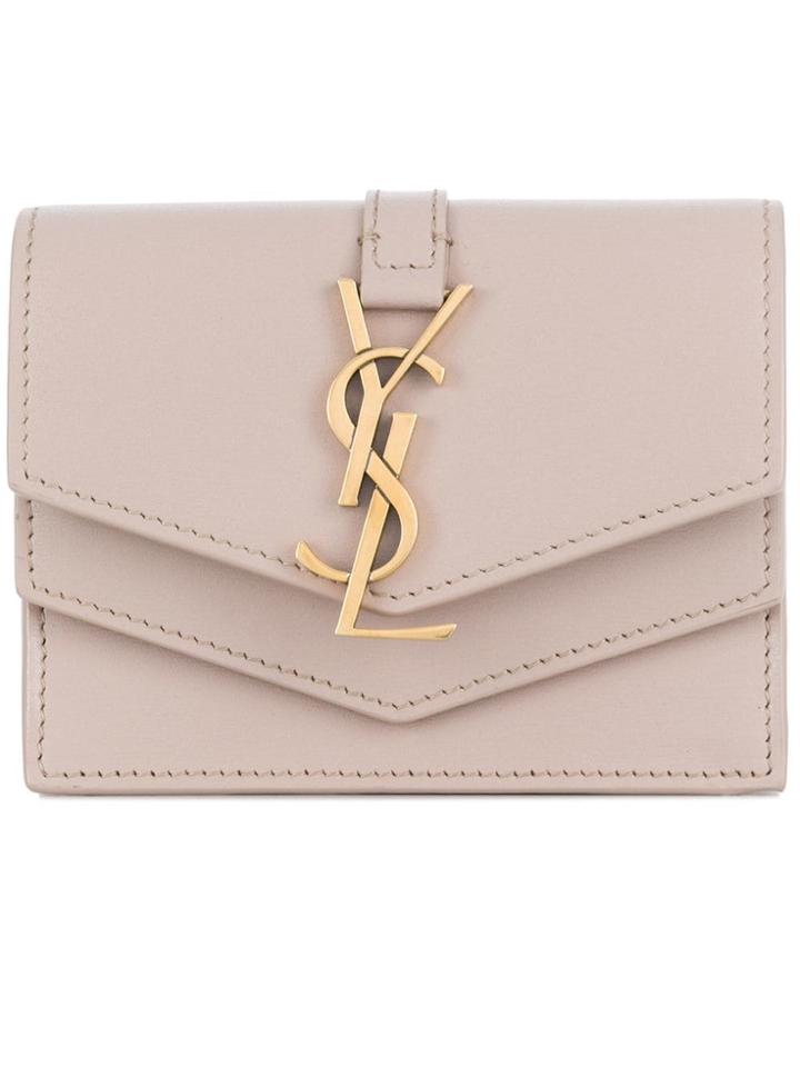 Saint Laurent Monogram Wallet - Neutrals