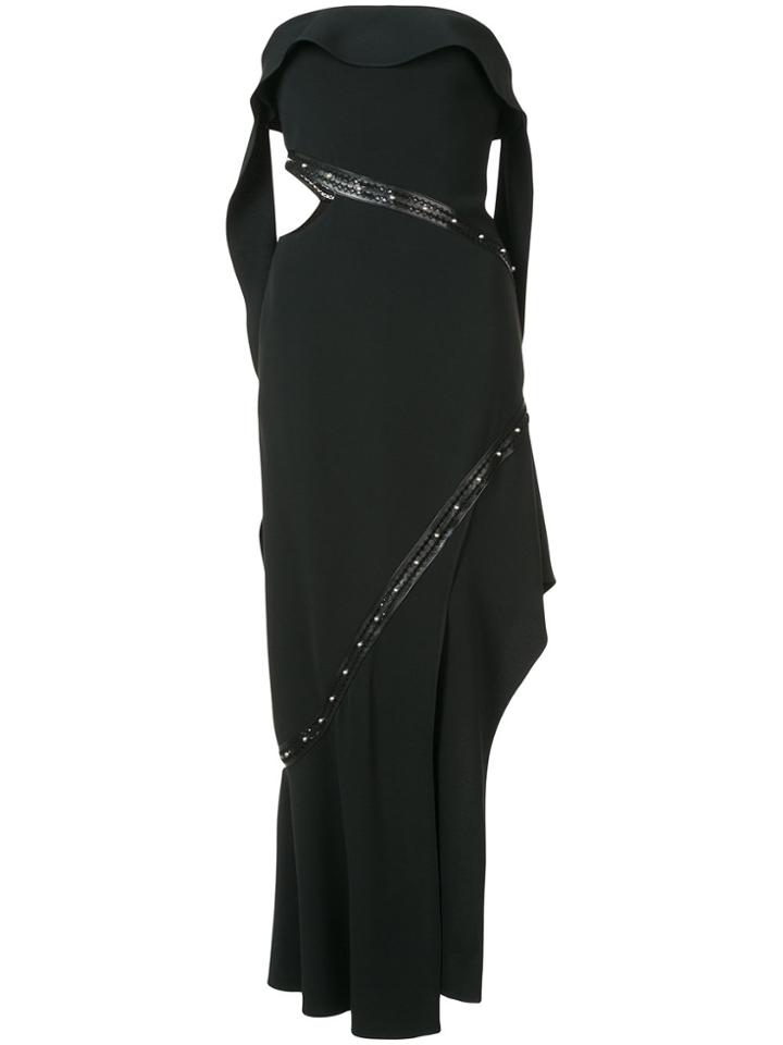 Jonathan Simkhai Asymmetric Strapless Dress - Black