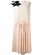 Delpozo Double-faced Crepe Dress, Women's, Size: 36, Nude/neutrals, Silk/cotton/polyamide/viscose