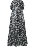 Lisa Marie Fernandez Strapless Floral Dress - Black