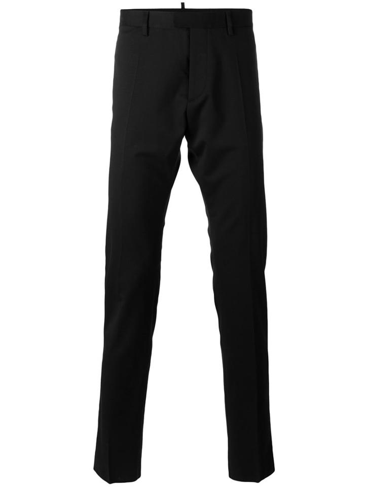 Dsquared2 - Slim Fit Trousers - Men - Polyester/spandex/elastane/viscose/virgin Wool - 50, Black, Polyester/spandex/elastane/viscose/virgin Wool