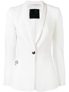 Philipp Plein - Shawl Collar Blazer - Women - Spandex/elastane/viscose - L, White, Spandex/elastane/viscose