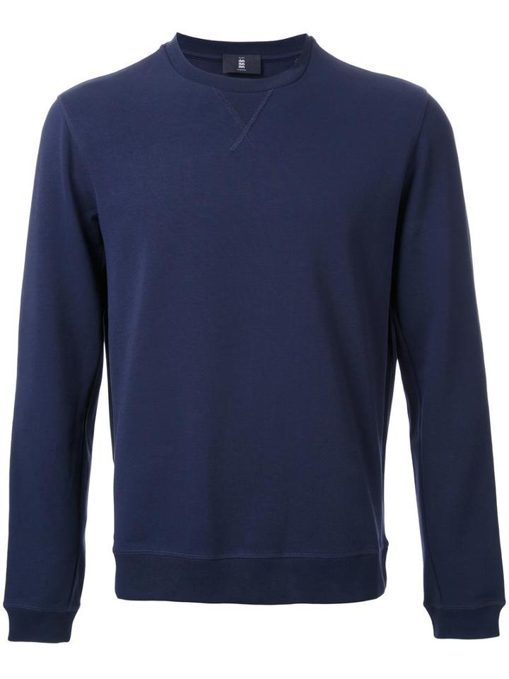 Kent & Curwen Knit Panel Sweatshirt, Men's, Size: Xl, Blue, Cotton/spandex/elastane