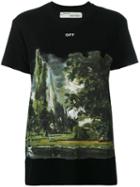 Off-white - 'countryside' T-shirt - Women - Cotton/viscose/silk - M, Black, Cotton/viscose/silk