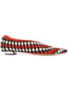 Proenza Schouler Crossover Crochet Flat - Red