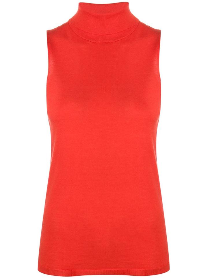 Dorothee Schumacher Sleeveless Roll Neck Top - Orange