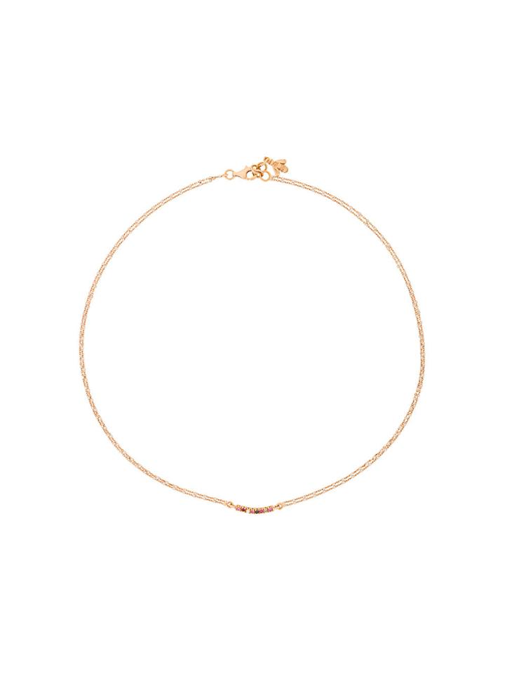 Carolina Bucci Dawn Mini Bar Chain Necklace - Metallic
