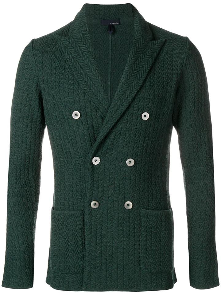 Lardini Double Breasted Jacket - Green