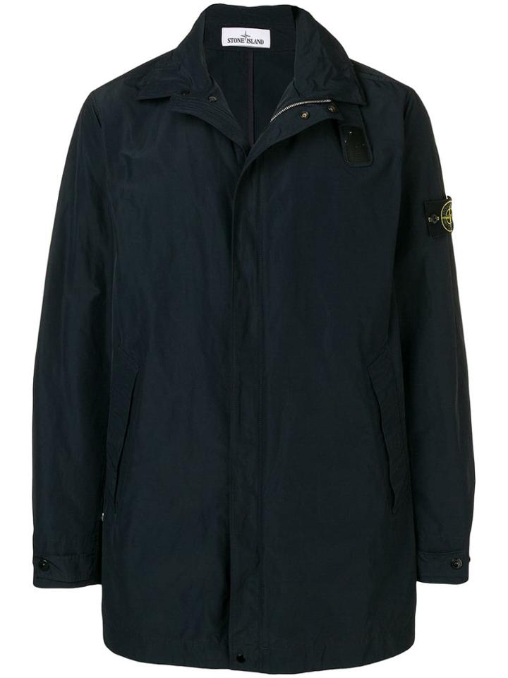 Stone Island Zipped-up Coat - Blue