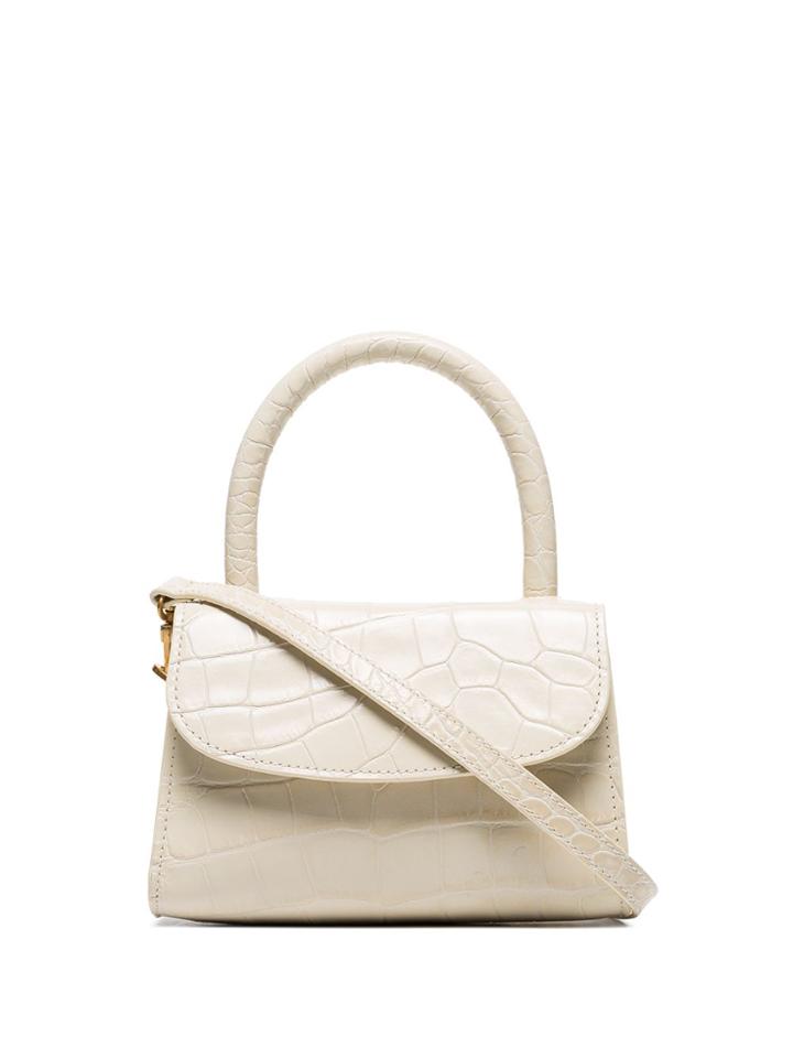 By Far Byfar Mini Lthr Mcroc Xbdy Bg - Neutrals