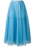 P.a.r.o.s.h. Long Tulle Skirt, Women's, Size: Small, Blue, Polyamide/acetate/viscose