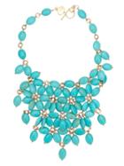 Francesca Romana Diana Gold Plated Embellished Necklace, Women's, Blue