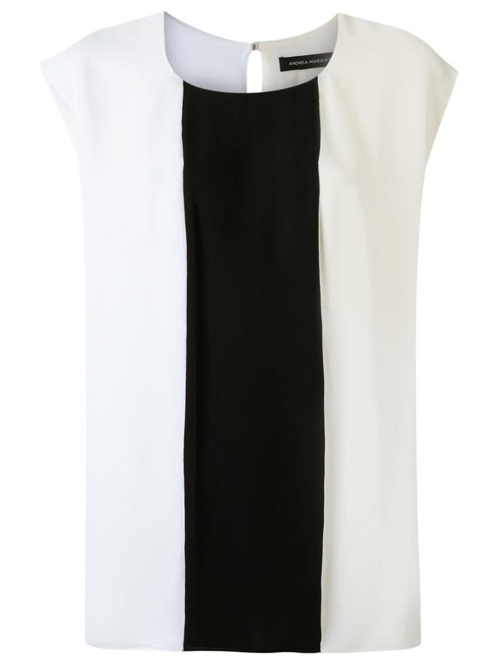 Andrea Marques Panelled Blouse, Women's, Size: 42, Nude/neutrals, Silk