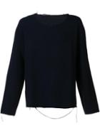 The Elder Statesman Crew Neck Jumper, Men's, Size: Large, Black, Wool