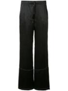 Lee Mathews - Flared Trousers - Women - Acetate - 2, Black, Acetate