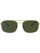Ray-ban Rb3611 Square Sunglasses - Gold