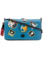 Coach - 'dinky' Space Patch Bag - Women - Leather - One Size, Blue, Leather