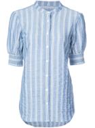Veronica Beard Striped Shortsleeved Shirt - Blue