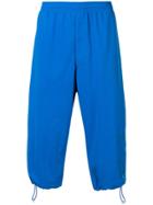 Y-3 Cropped Logo Trousers - Blue