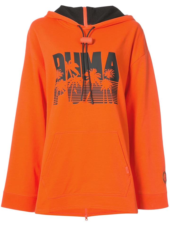 Fenty X Puma Full Back Zip Ls Hoodiea Drawstring - Orange