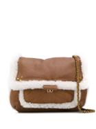 Jérôme Dreyfuss Shearling Crossbody Bag - Brown