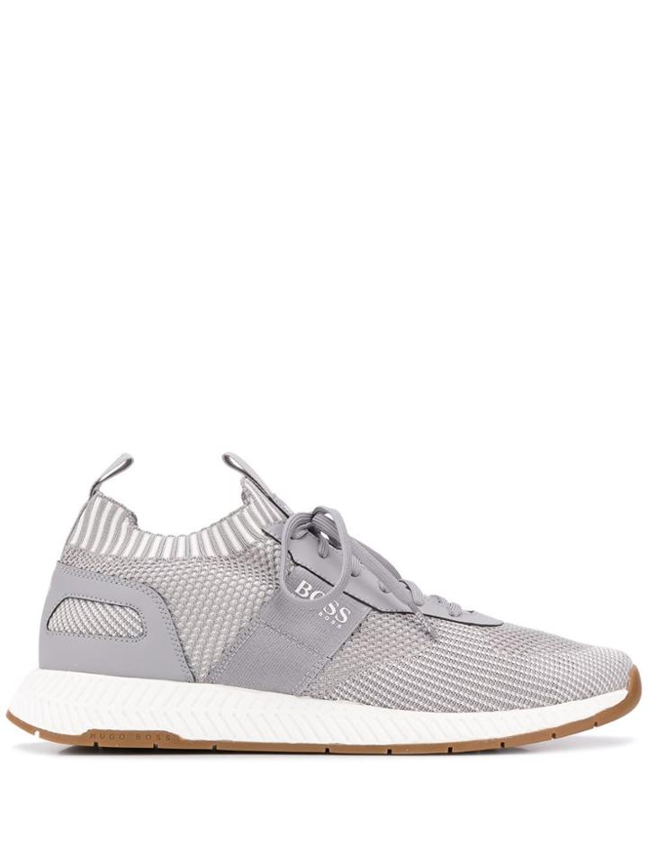 Boss Hugo Boss Knitted Upper Sneakers - Grey