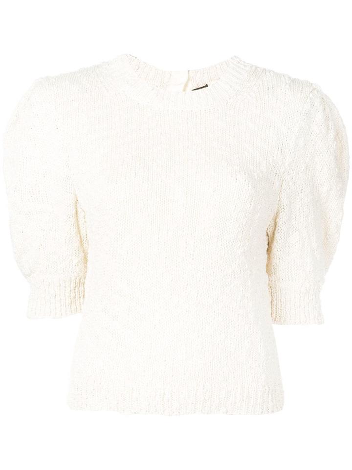 Adam Lippes Puff Sleeve Jumper - Neutrals