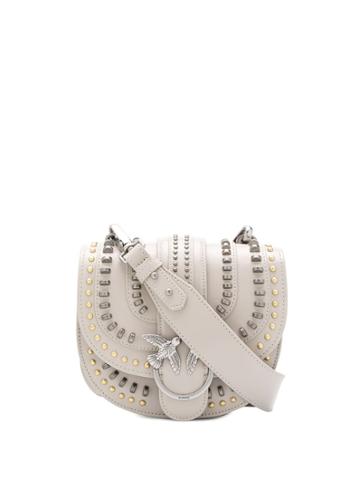 Pinko Embellished Shoulder Bag - Neutrals